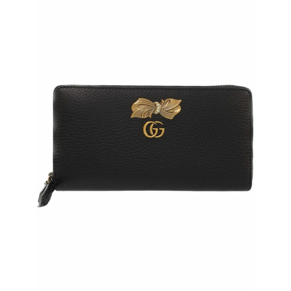 Gucci Bow Zip Around Wallet Round Zipper Long